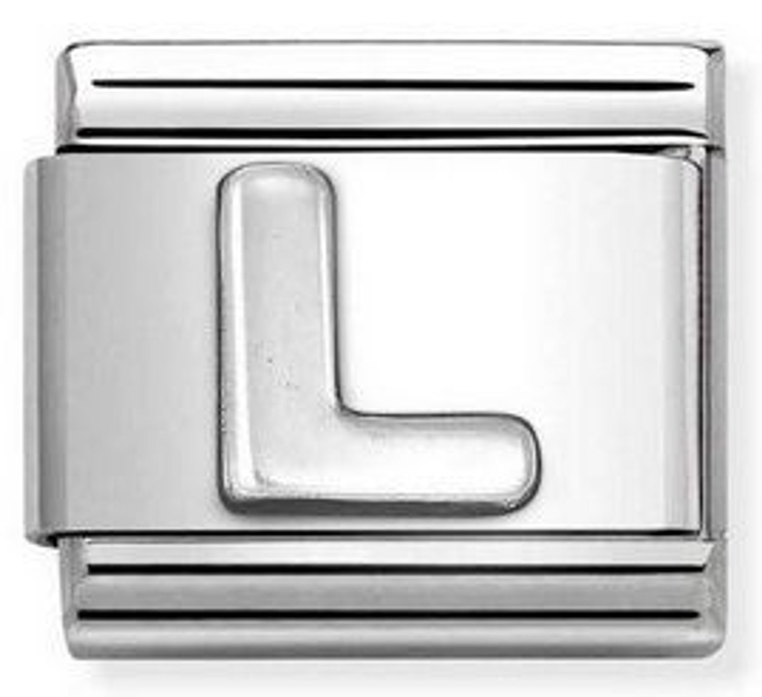 Nomination - Link Srebro 'Literka L' 330113 12. Ponadczasowa biżuteria, pozwalająca każdej kobiecie skomponować bransoletkę wedle własnych upodobań, a następnie modyfikować ją poprzez dodawanie i zmienianie kolejnych elementów. Charms N (4).jpg